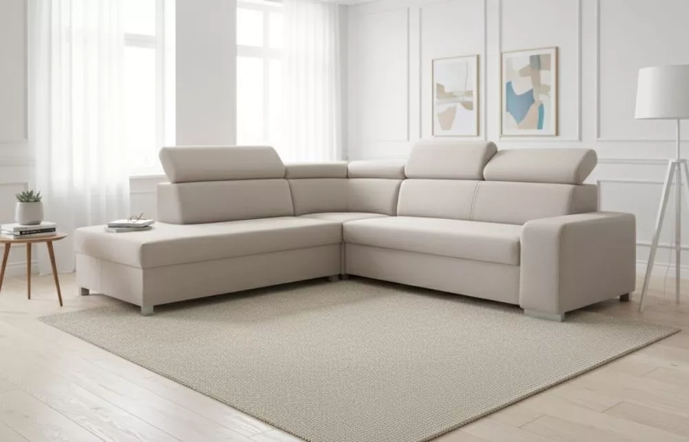 Dīvāns Columbia Lux Standard · Gaiši bēšs · 237 × 277 × 86 cm