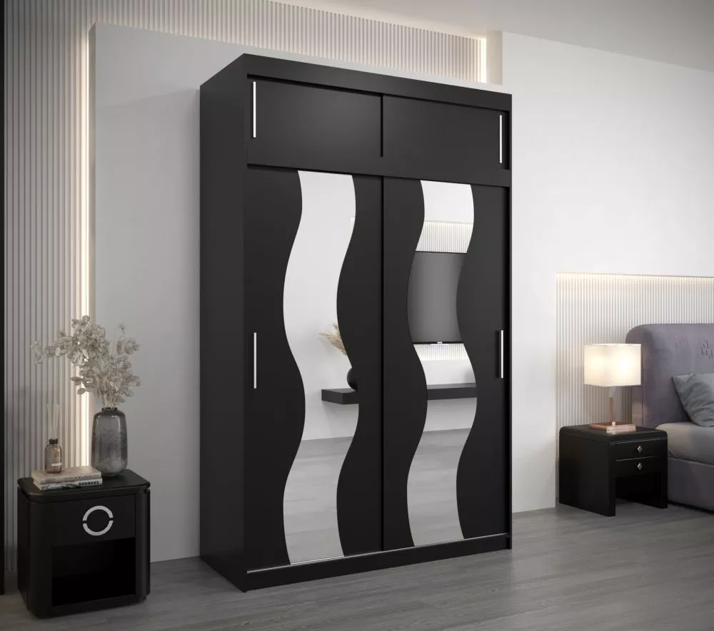 Skapis Sewilla Plus · Melns · 150 × 62 × 240 cm