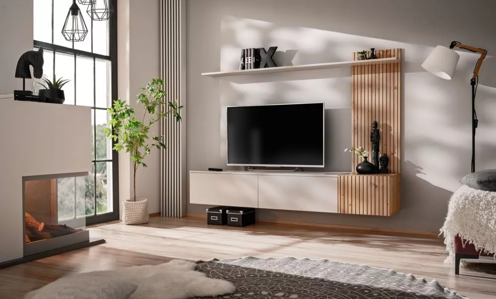 Sekcija Solo Cashmere Korpusa krāsa: bēšs, · 180 × 40 × 130 cm