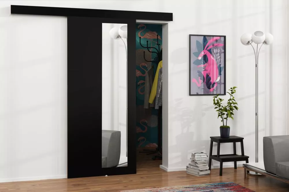 Bīdāmās durvis Malibu M-3 · Melns · 86 × 205 cm