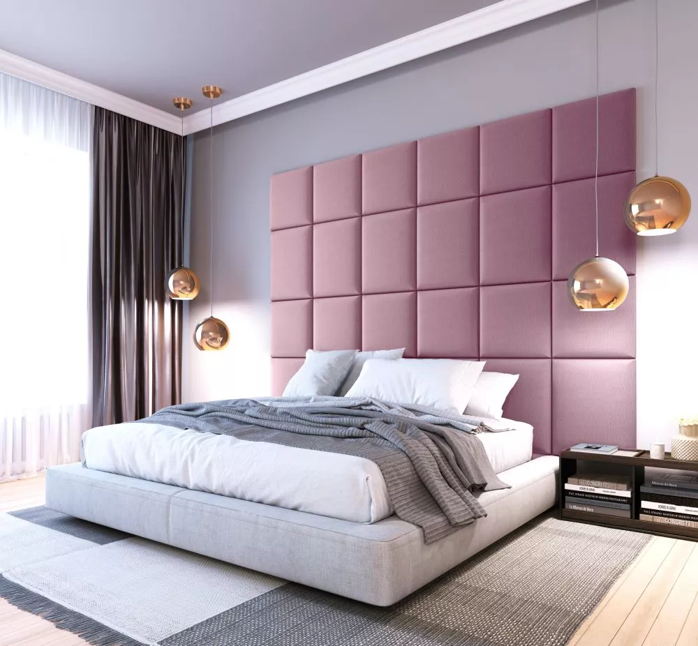 Panelis Quadratta 240x180 · Rozā · 240 × 180 cm