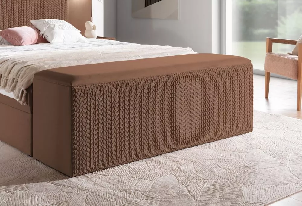 Pufs Marbella P Velvet Auduma numurs: Magic Velvet 2299/Magic Deluxe 2299, · Brūns · 122 × 56 × 42 cm