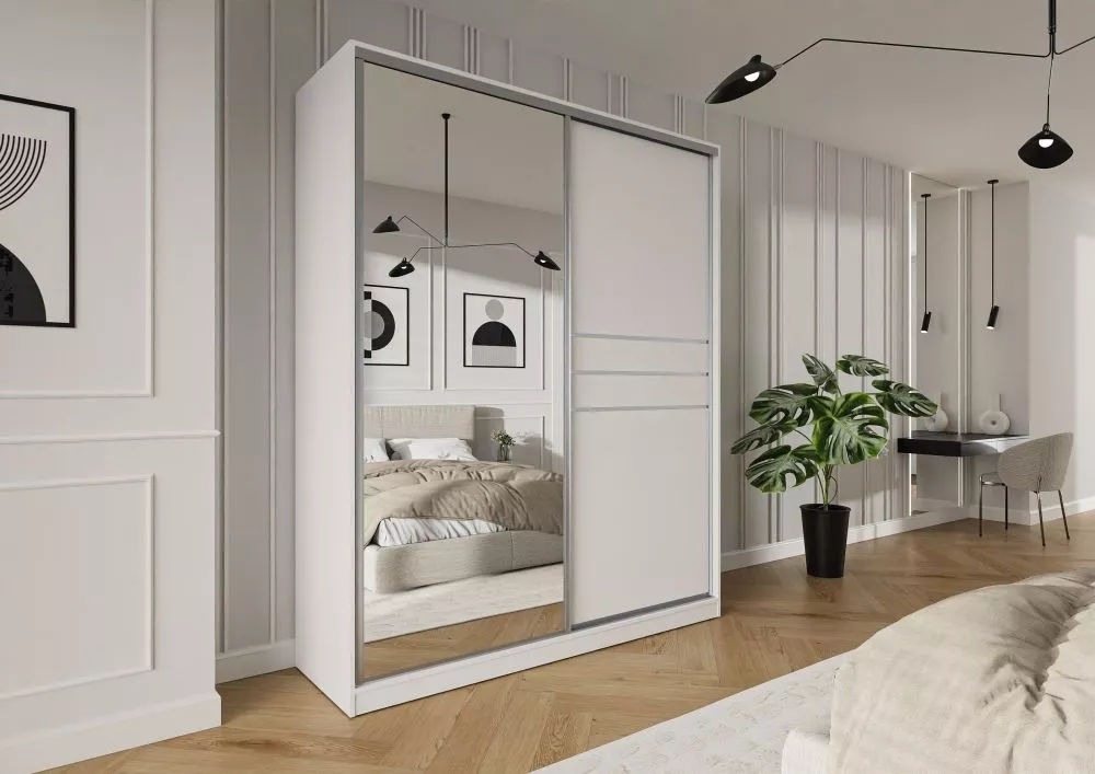 Skapis Trend 9 · Balts · 200 × 60 × 245 cm