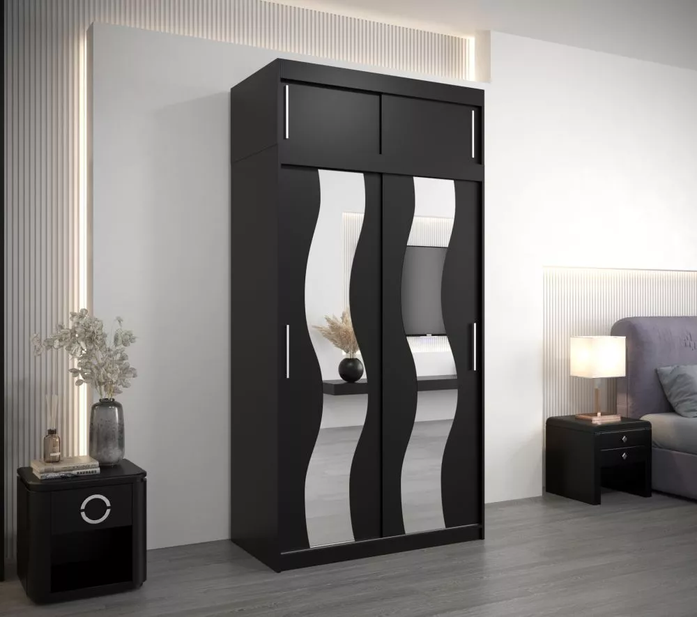 Skapis Sewilla Plus · Melns · 120 × 62 × 240 cm