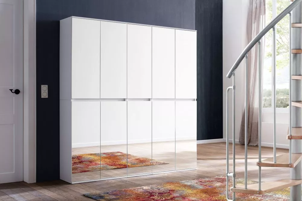 Skapis Mirror 05 · Balts · 185 × 34 × 191 cm