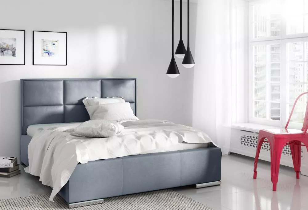Gulta Vento Standard ar stelāžu Guļamvietas platums: 140 cm, Guļamvietas garums: 200 cm, stelāžas tips: metāla, · Pelēks