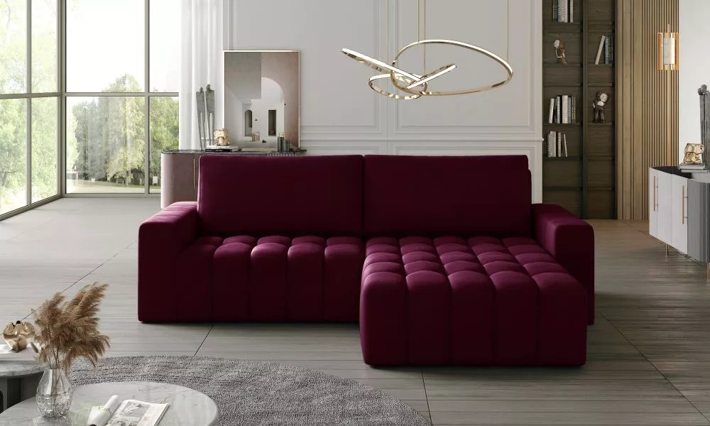 Dīvāns Bonett Lux Standard · Tumši rozā · 160 × 245 × 85 cm