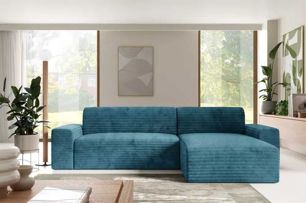Dīvāns Vivaio L standard · Tirkīzs · 185 × 300 × 82 cm