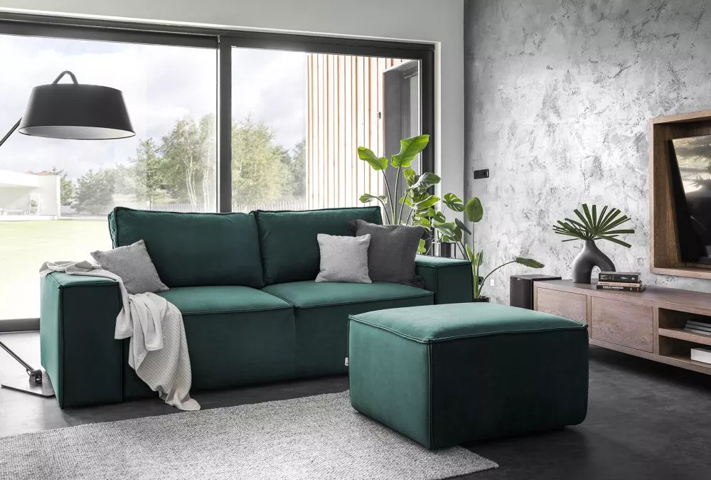 Dīvāns Silla 3S Premium Standard · Jūraszaļš · 104 × 260 × 96 cm