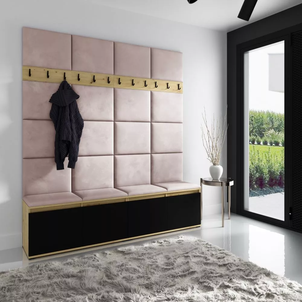 Apavu plaukts Emi 4 Trinity Korpusa krāsa: ozols artisan + melns, · 200 × 225 × 40 cm