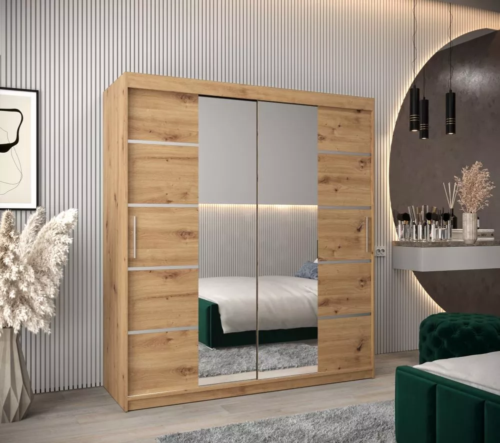 Skapis Verona 4 · Ozols artisan · 180 × 62 × 200 cm