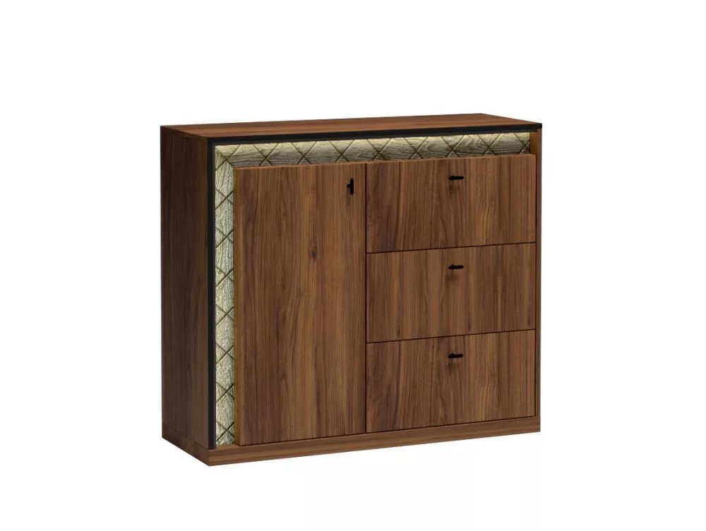 Kumode Senesi S5 ar LED · Rieksts · 110 × 40.6 × 97.4 cm