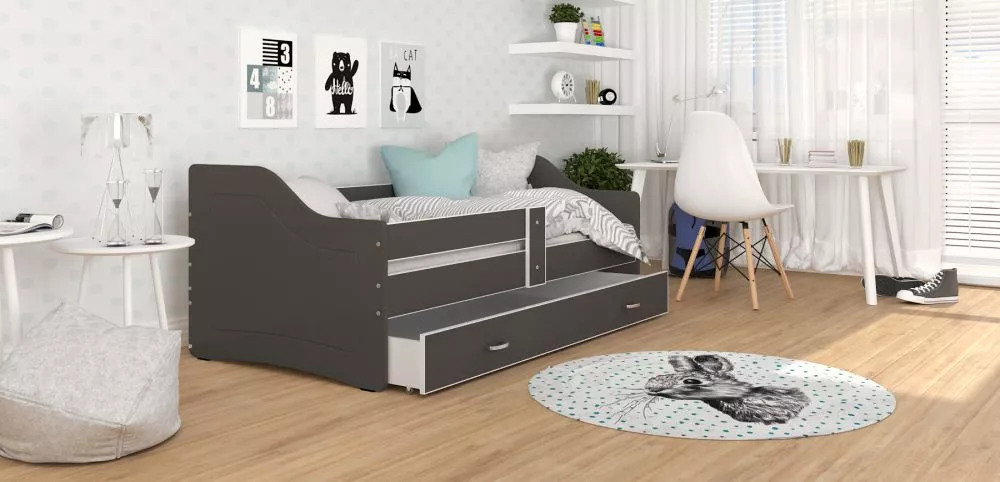 Bērnu gulta Sweety 80x140 ar stelāžu Guļamvietas platums: 80 cm, Guļamvietas garums: 140 cm, · 85 × 143 × 65 cm