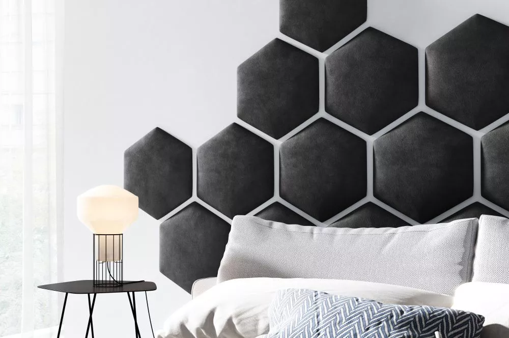 Panelis Wall Honey 5 cm · Melns · 40.5 × 35.3 cm
