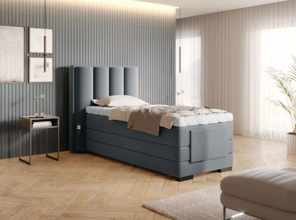 Gulta Veros 90x200 Electric Boxspring Lux Standard Guļamvietas platums: 90 cm, Guļamvietas garums: 200 cm, · Pelēks · 10
