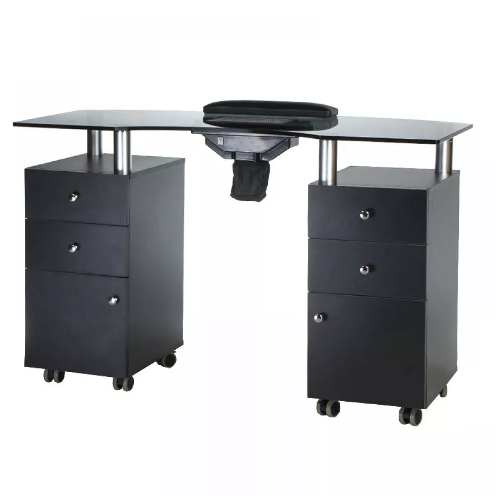 Kosmētikas galds BD-3453+P · Melna · 120 × 78 × 54 cm