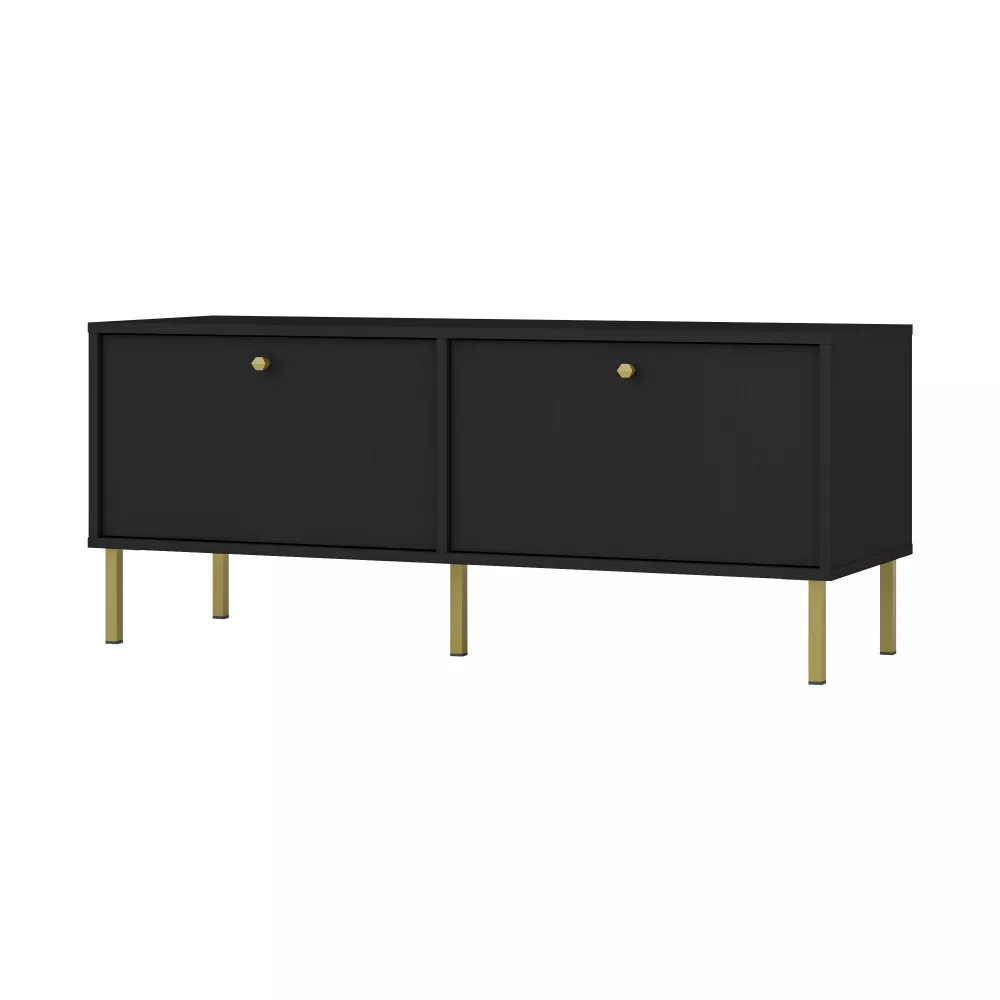 TV tumba Tokyo 302 · Melns · 120.6 × 40.8 × 50 cm