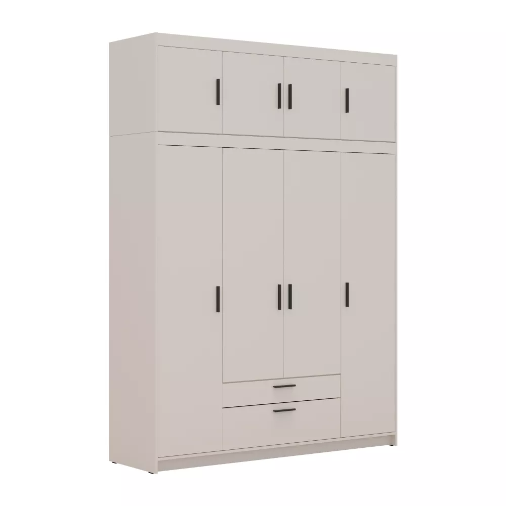Skapis Elena 4D Premium · Bēšs · 176.3 × 53 × 245.5 cm