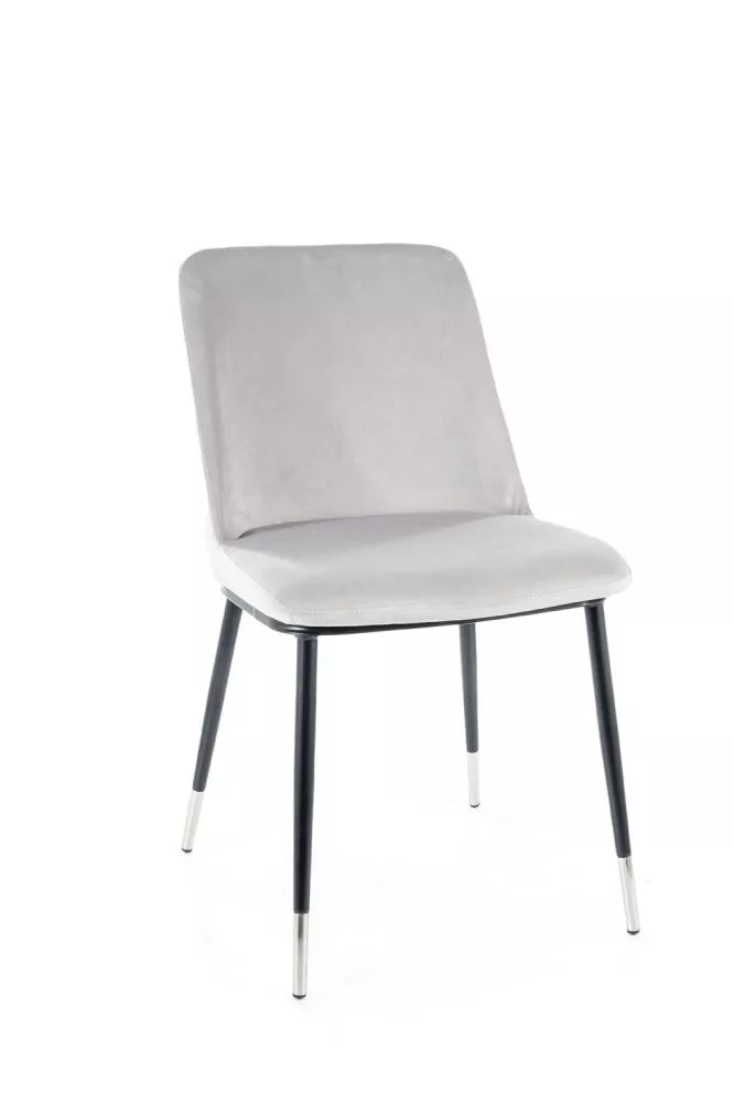 Krēsls Jill Velvet · Gaiši pelēks · 85 × 48 × 58 cm