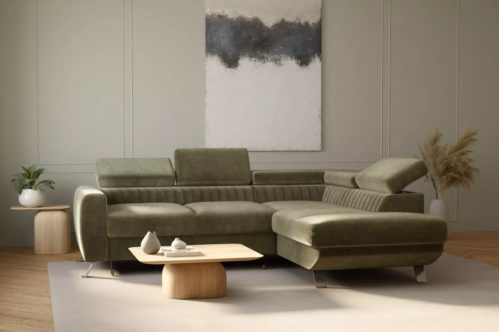 Dīvāns Amalfi Standard · Olīvu · 202 × 260 × 100 cm