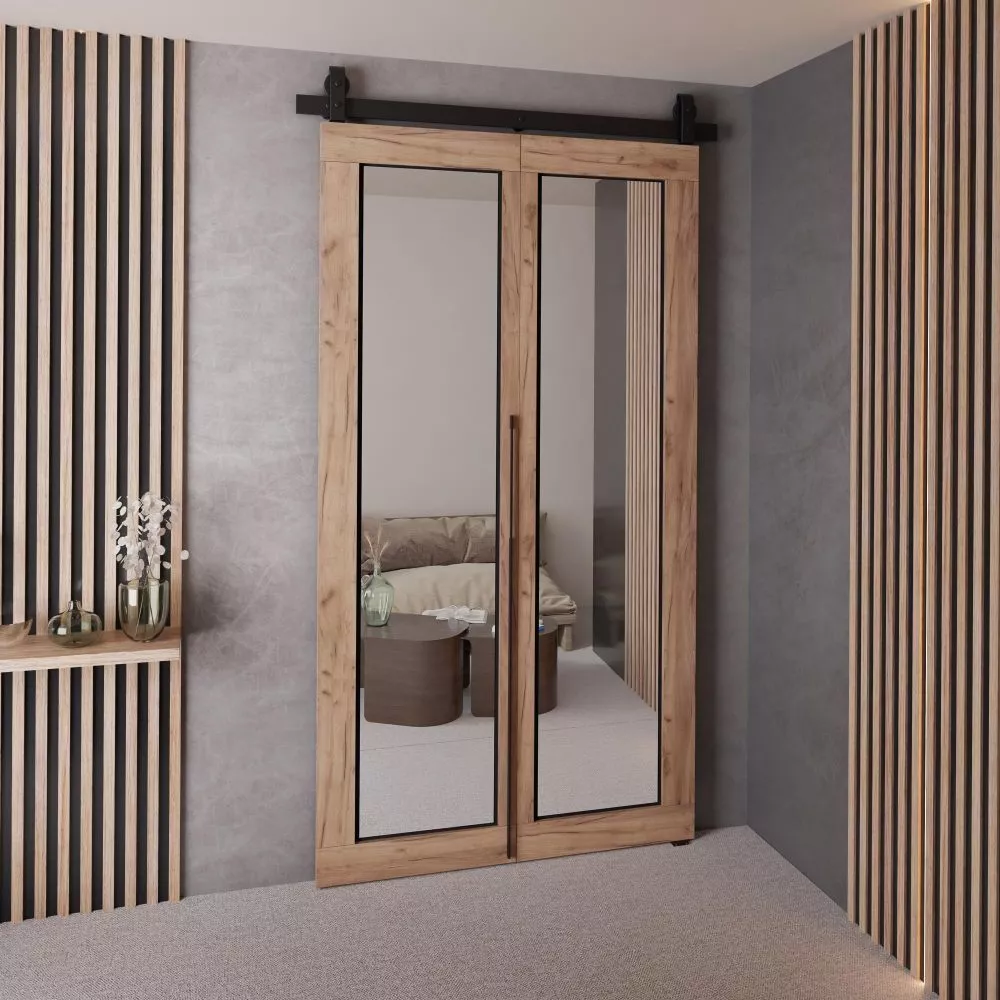 Bīdāmās durvis Qudio Loft-7 · Ozols craft zelts · 86 × 205 cm