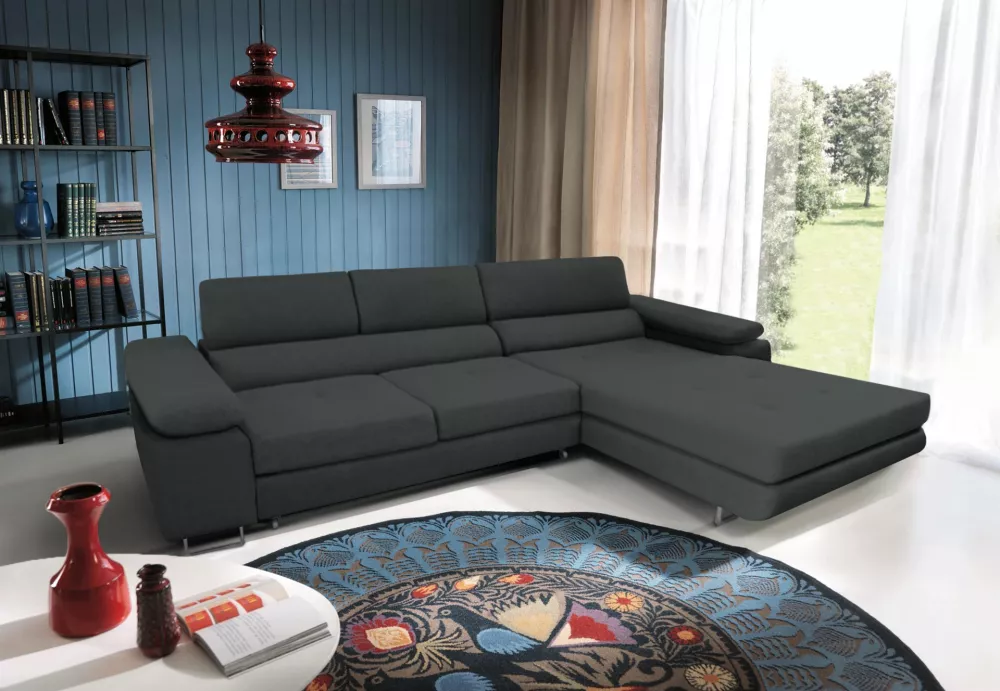 Dīvāns Anton Mini Premium Standard · Grafīts · 200 × 273 × 73 cm