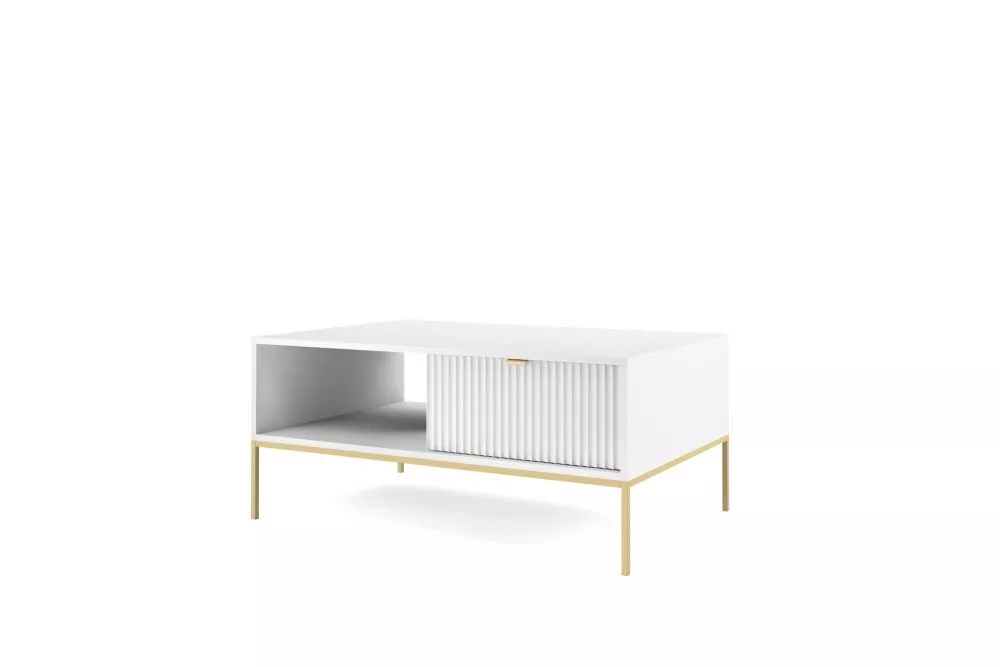 Žurnālgalds Nova Gold L-104 · Balts · 104 × 68 × 46 cm