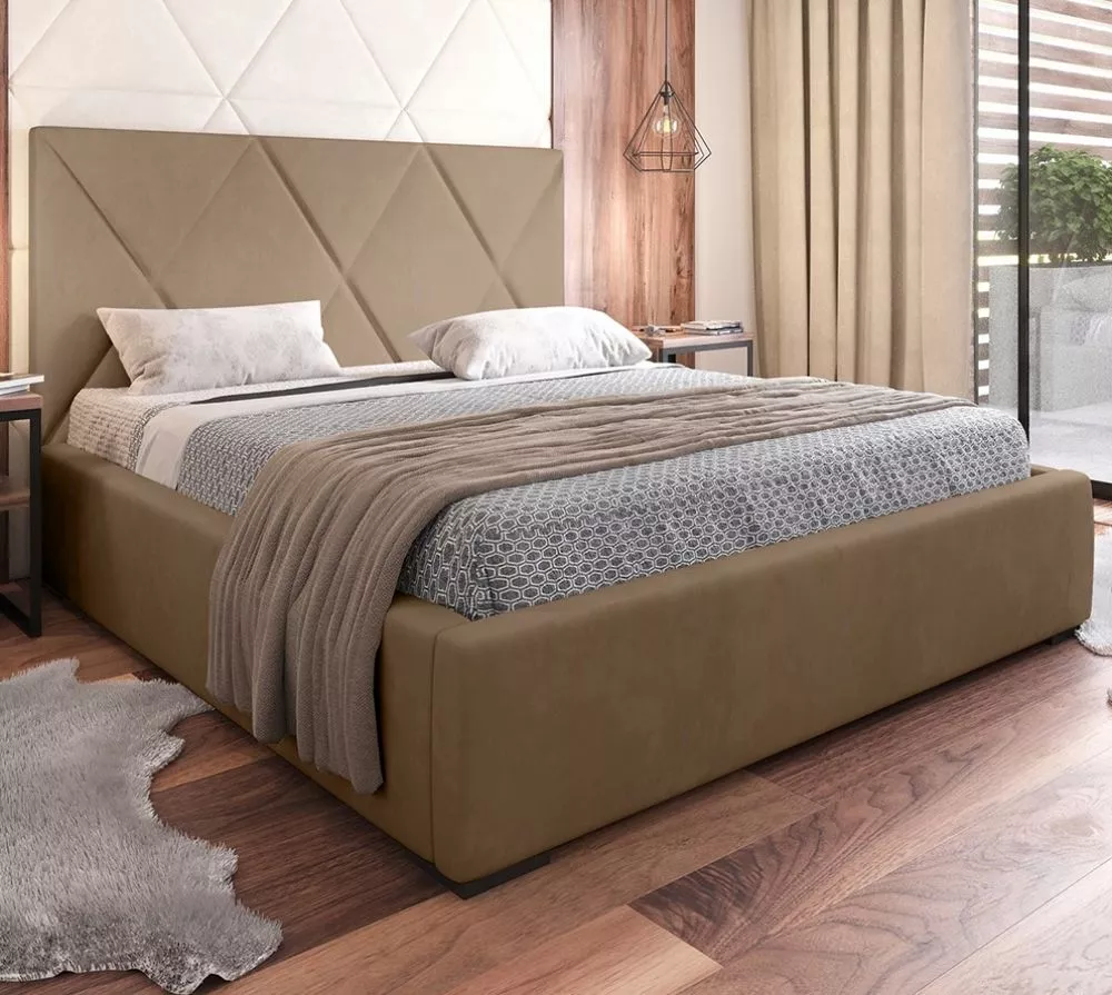 Gulta Vegas 05 Standard ar stelāžu Guļamvietas platums: 160 cm, Guļamvietas garums: 200 cm, stelāžas tips: koka, · Gaiši
