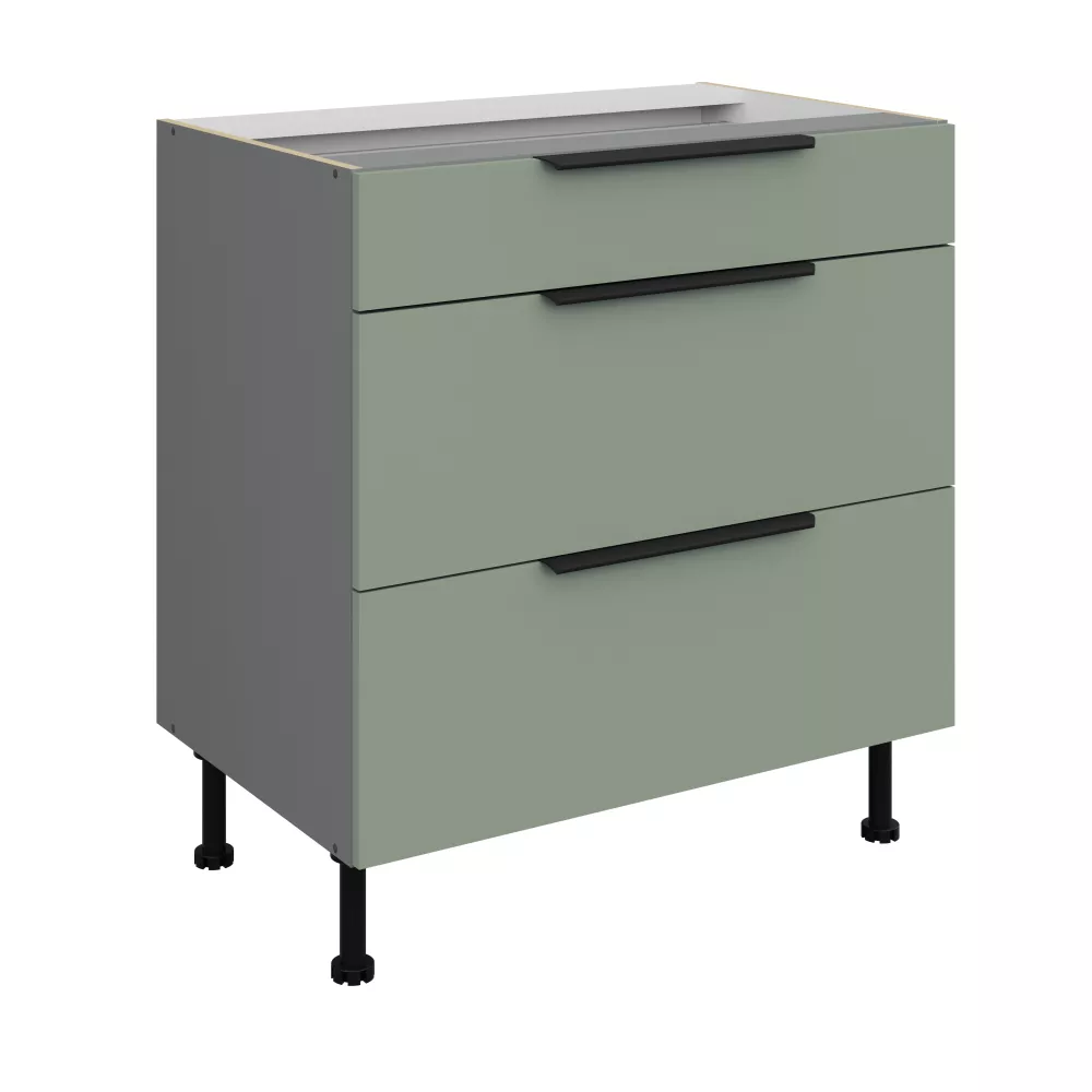 Virtuves skapis Aria Anthracite 80 D 3S BB