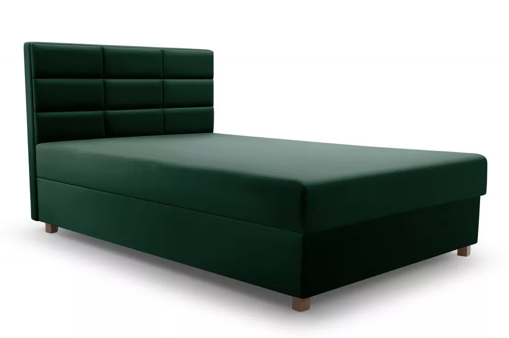 Gulta Piano 2 Boxspring Standard Guļamvietas platums: 120 cm, Guļamvietas garums: 186 cm, · Zaļš · 122 × 196 × 98 cm