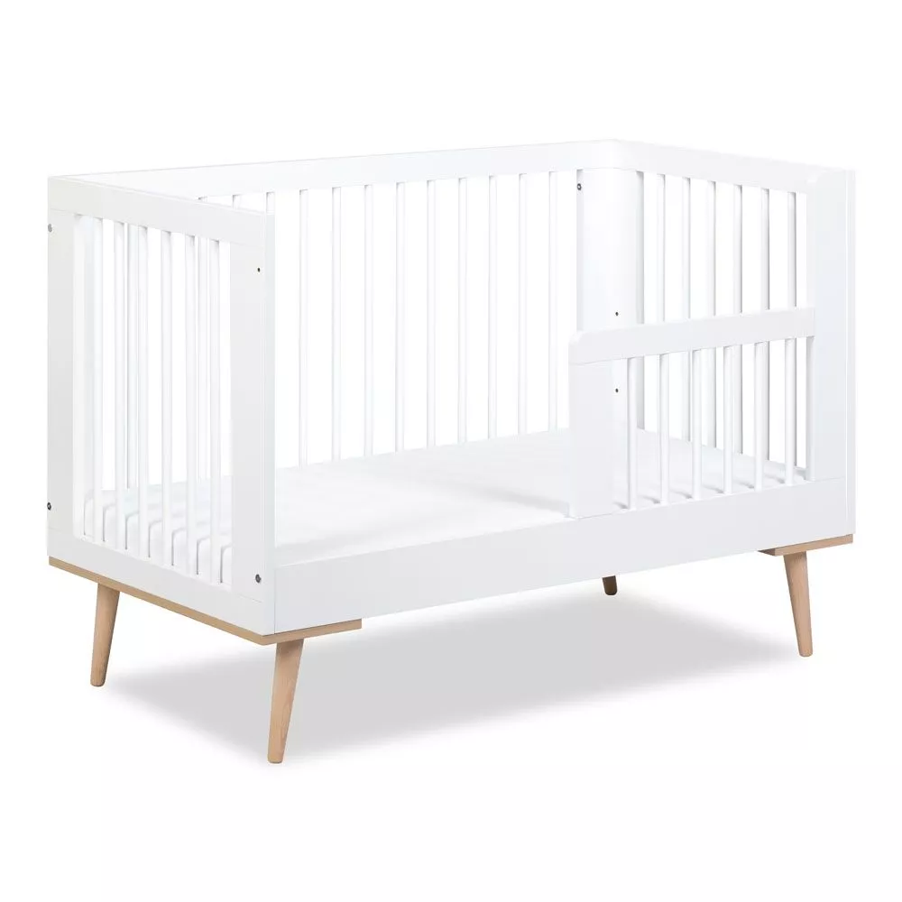 Bērnu gulta Sofie Premium 120x60 ar stelāžu Guļamvietas platums: 60 cm, Guļamvietas garums: 120 cm, · Balts · 65.5 × 124