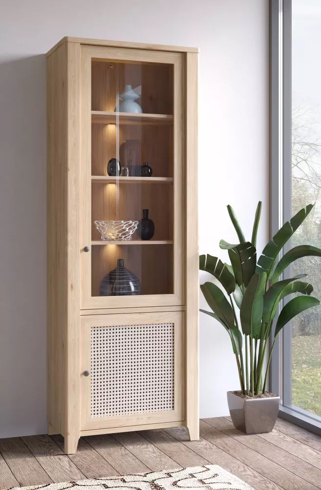 Sekcija Parilla V01 ar LED Korpusa krāsa: gaišs rieksts, · 73.2 × 42 × 206.3 cm