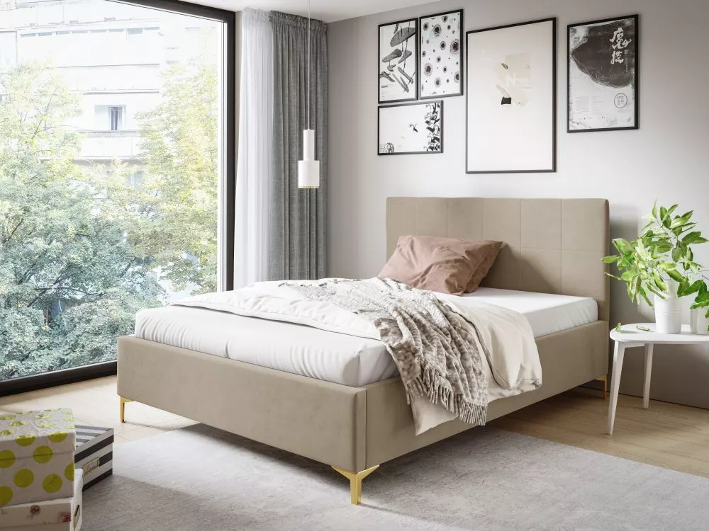 Gulta PK36 Basic ar stelāžu Guļamvietas platums: 120 cm, Guļamvietas garums: 200 cm, stelāžas tips: koka, · Gaiši bēšs ·