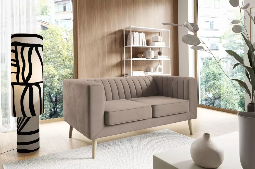 Dīvāns Hudson 2 Sofa standard · Bēšs · 84 × 171 × 74 cm