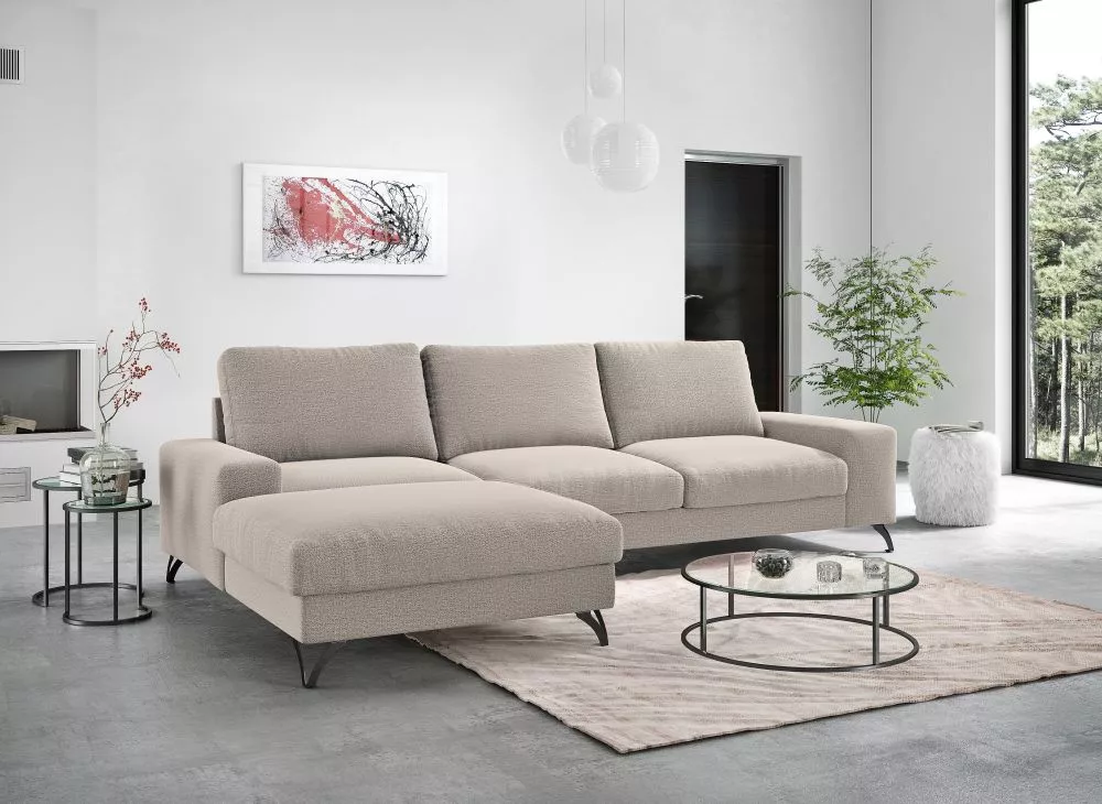 Dīvāns Flavio L Standard · Krēma · 179 × 300 × 91 cm