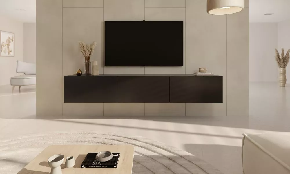 TV tumba Dallas RTV · Melna · 180 × 35 × 29 cm