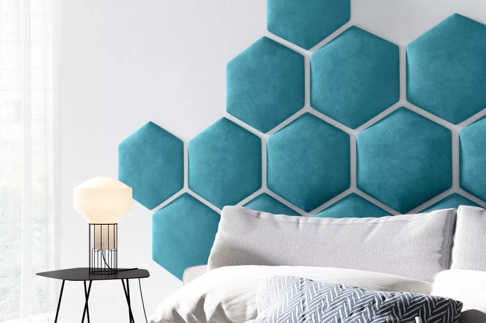 Panelis Wall Honey 5 cm · Tirkīzs · 40.5 × 35.3 cm