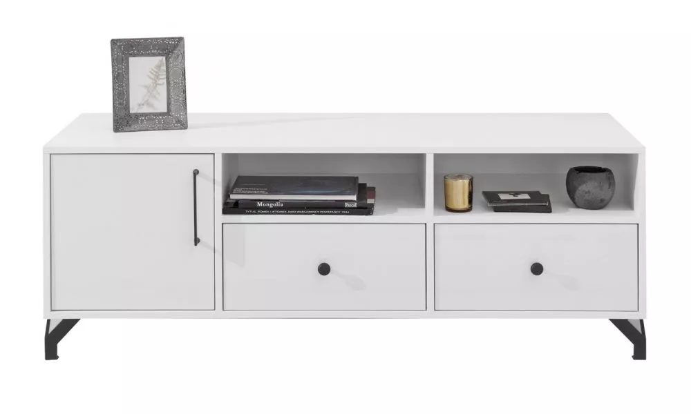TV tumba Bergen BE8 · Balts · 140 × 50 × 50 cm