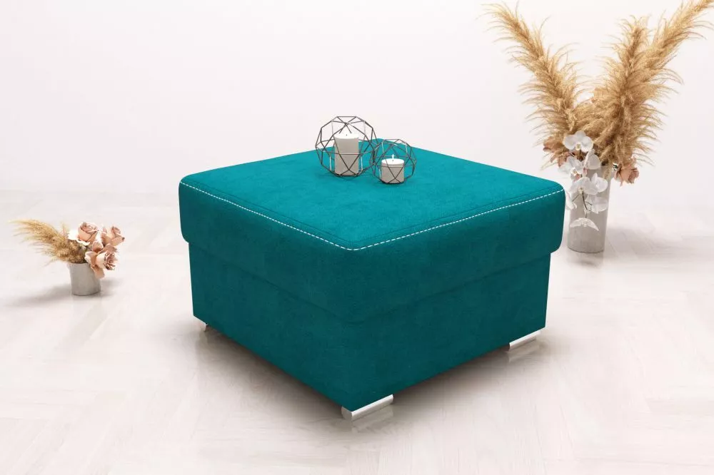 Pufs P Square Classic standard Auduma numurs: Terra 75, · Tirkīzs · 70 × 42 × 70 cm