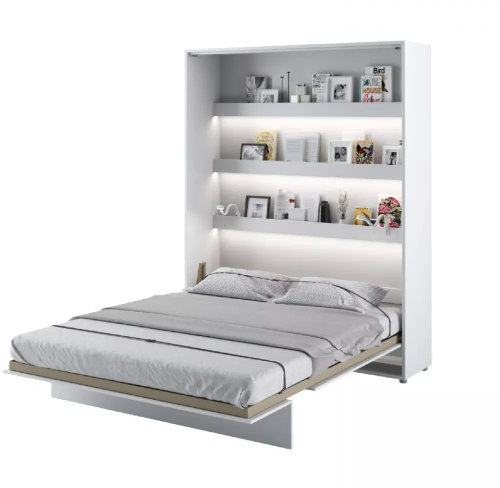 Gulta Premium Concept LED ar stelāžu Guļamvietas platums: 160 cm, Guļamvietas garums: 200 cm, stelāžas tips: koka, · Bal