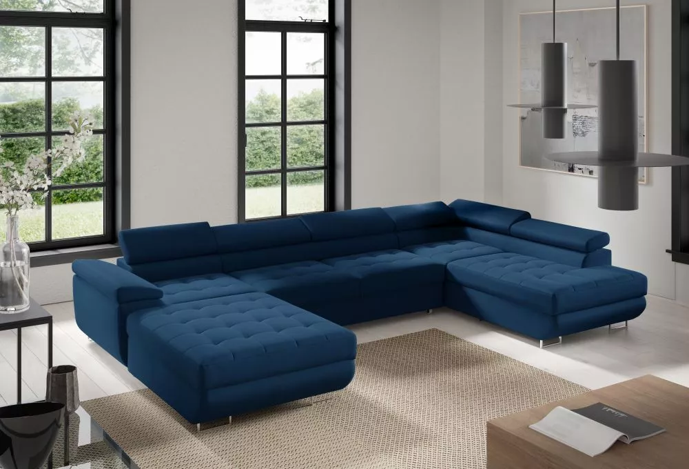 Dīvāns Corner Benjamin 275 U standard · Zils · 203 × 347 × 90 cm