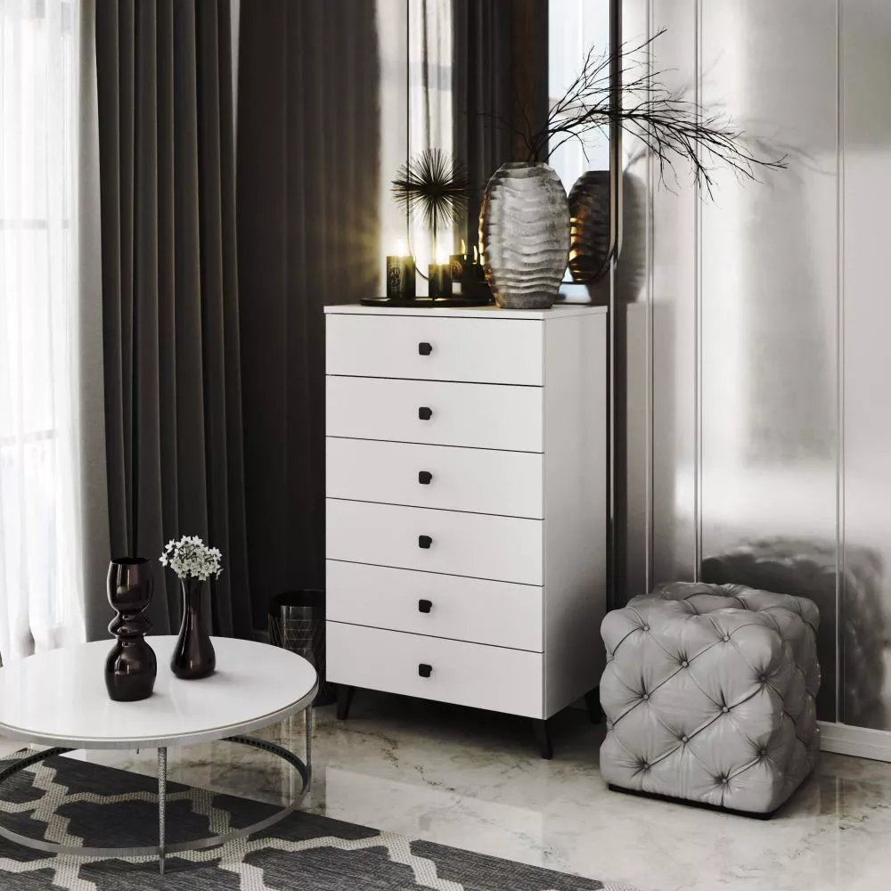 Kumode Mobi K60 6S · Balts · 60 × 37 × 104 cm