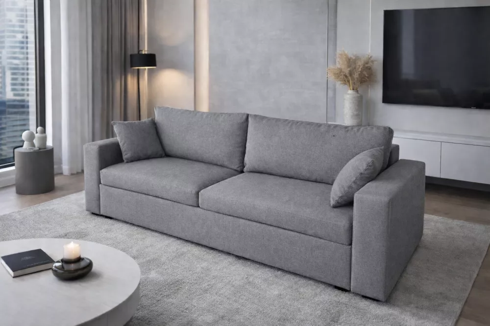 Dīvāns Laura Sofa standard · Pelēks · 90 × 232 × 80 cm