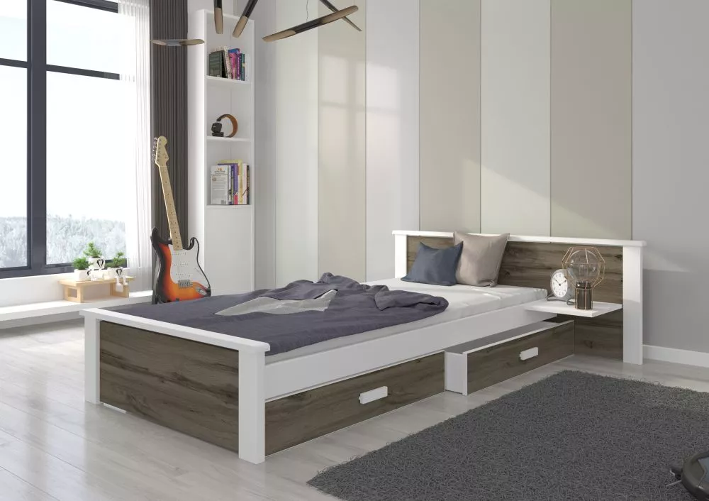 Bērnu gulta Aldo plus 80x180 ar stelāžu Guļamvietas platums: 80 cm, Guļamvietas garums: 180 cm, · 149 × 210 × 72 cm