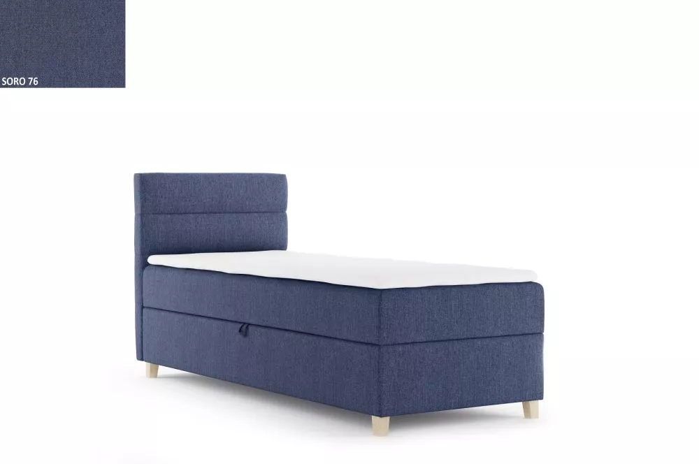 Gulta Letti L Mini Boxspring Standard Guļamvietas platums: 70 cm, Guļamvietas garums: 200 cm, · Zila · 73 × 206 × 106 cm