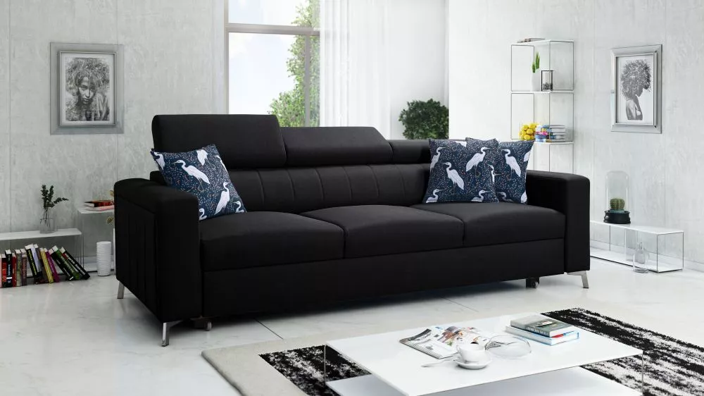 Dīvāns Baltico Sofa Standard · Melns · 99 × 236 × 83 cm