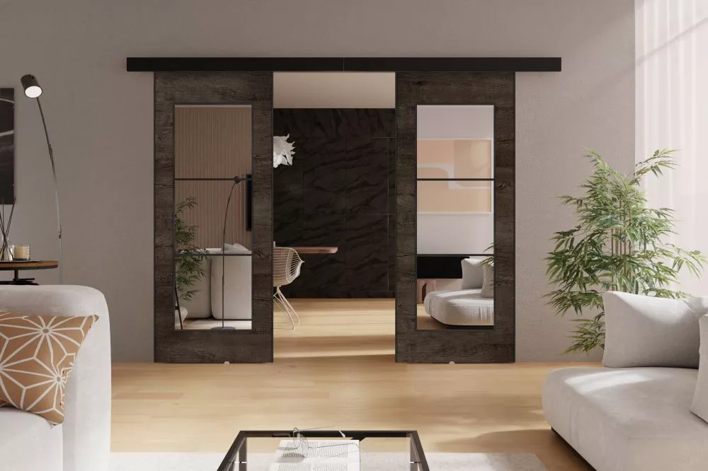 Bīdāmās durvis Tori Duo · Tumšais osis · 172 × 205 cm