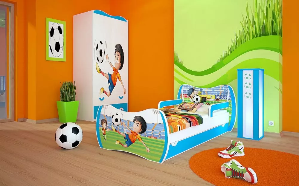 Bērnu gulta Dream L02 140x70 DM27 ar stelāžu Guļamvietas platums: 70 cm, Guļamvietas garums: 140 cm, · 94 × 144 × 71 cm