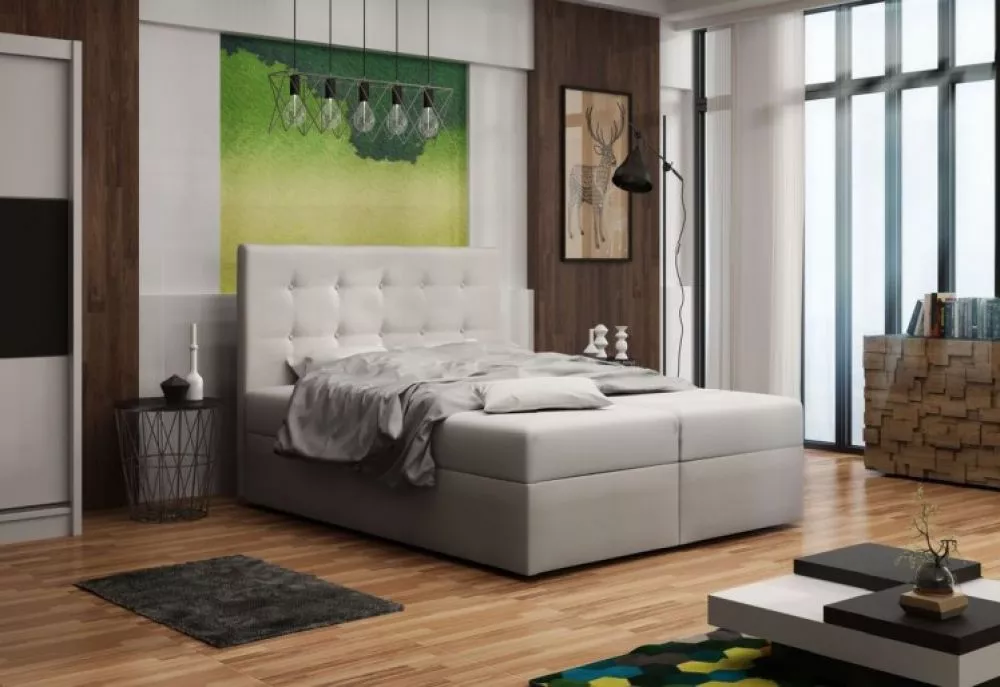 Gulta Duo 1 Boxspring Standard Guļamvietas platums: 160 cm, Guļamvietas garums: 200 cm, · Bēšs · 165 × 208 × 106 cm