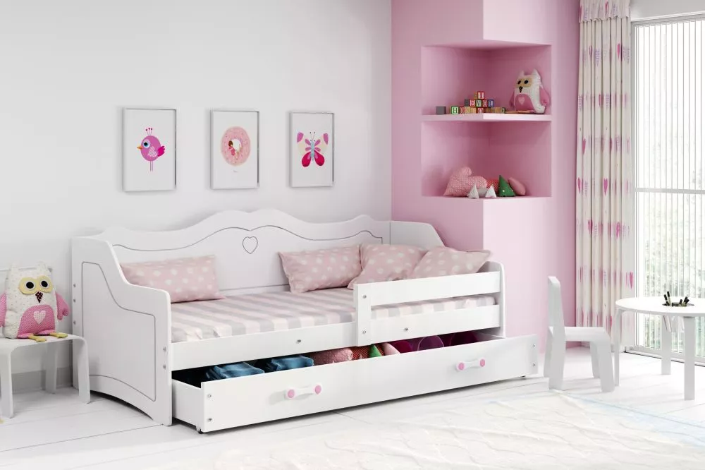 Bērnu gulta Julia Kids ar stelāžu Guļamvietas platums: 80 cm, Guļamvietas garums: 160 cm, · 84 × 163 × 65 cm